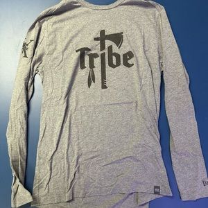 New Era L/S Tribe T Shirt Gray M